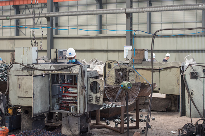 图们网架配件-锥头加工车间